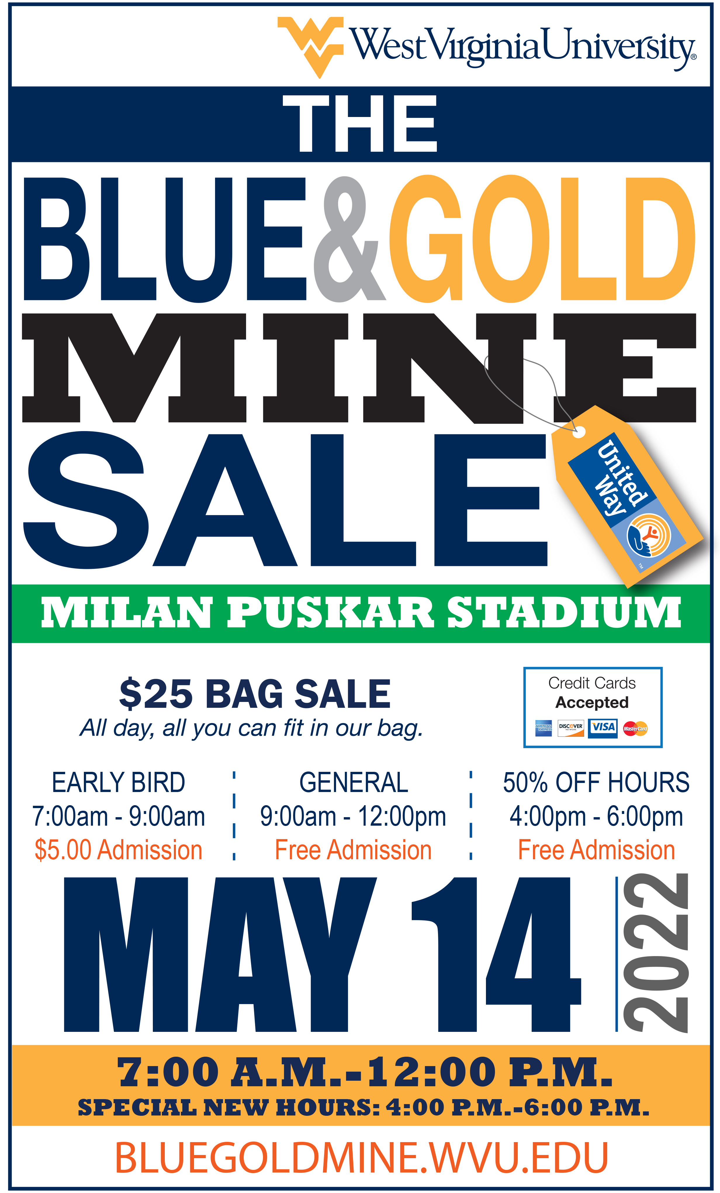The Blue and Gold Mine Sale will return May 14, 2022.