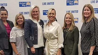 WVU coaches wives and United Way representatives